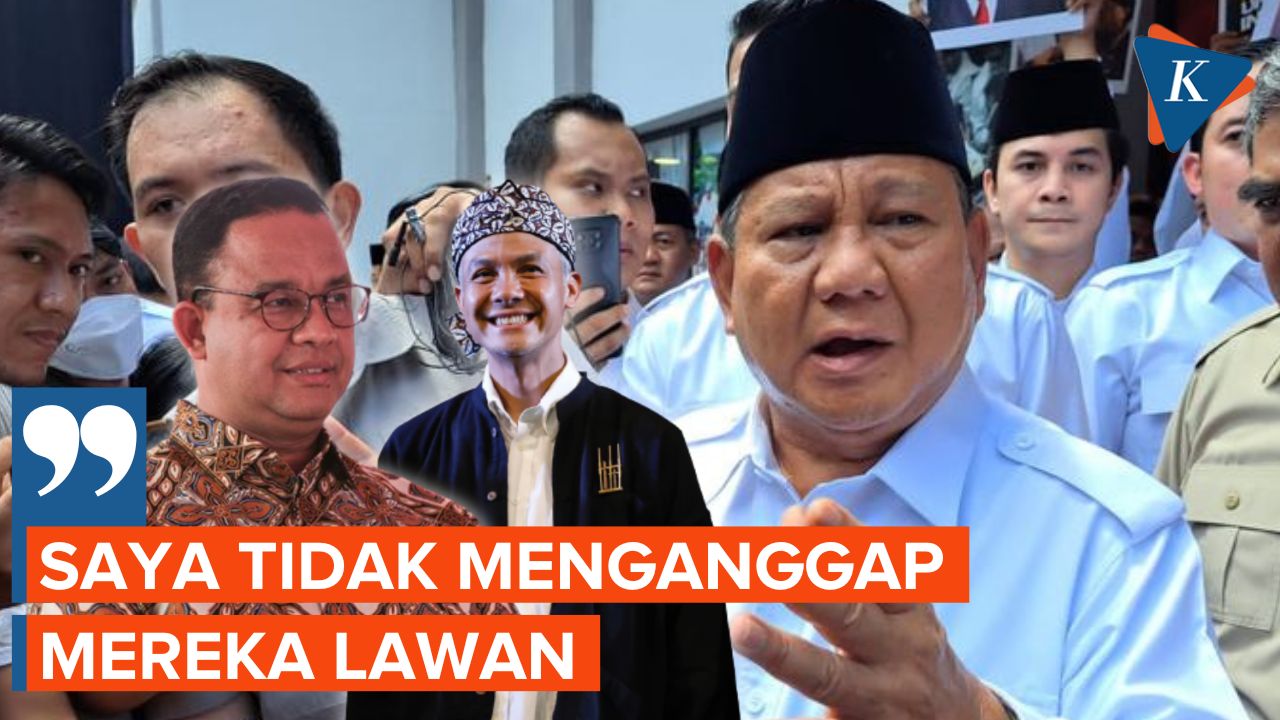 Prabowo Tak Anggap Ganjar dan Anies sebagai Lawan