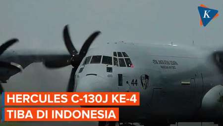 Alutsista Baru TNI AU! Pesawat Super Hercules C-130J ke-4 Tiba di Tanah Air