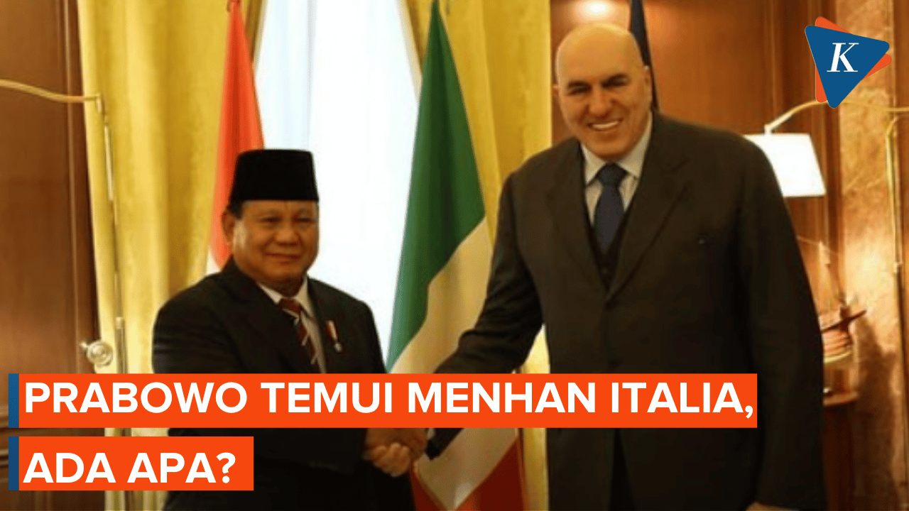 Menhan Prabowo Temui Menhan Italia Bahas Modernisasi Alutsista