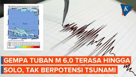 Gempa Tuban M 6,0 Terasa di Surabaya hingga Solo, Tak Berpotensi Tsunami