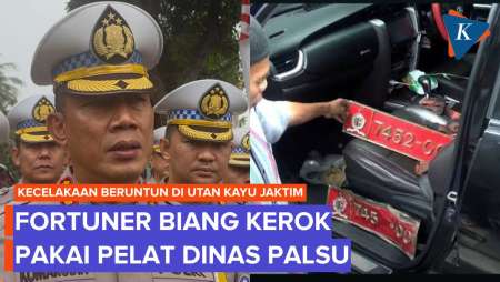 Fortuner Sebabkan Kecelakaan Beruntun di Jaktim, Ternyata Pakai Pelat Dinas Palsu