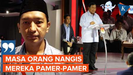 Viral Video Netizen Nangis Usai Prabowo Diserang di Debat, Timses Bantah Itu Settingan