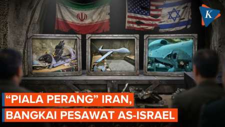 Media Iran Rilis Gambar Bangkai Pesawat AS dan Israel, Disimpan IRGC di Gudang Rahasia