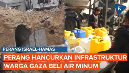 Perang Israel-Hamas Rusak Infrastruktur Air di Gaza, Warga Palestina Beli Air Minum