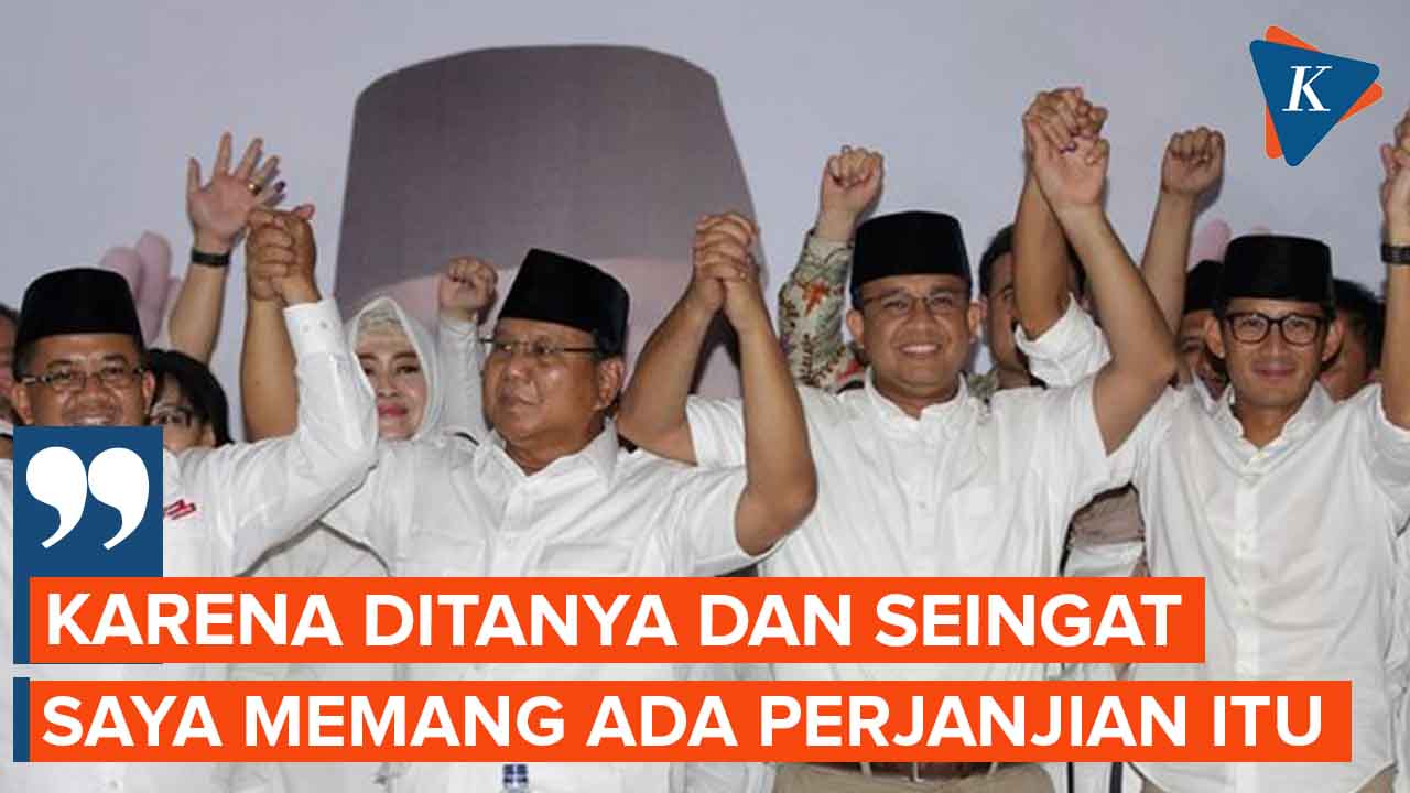 Sandiaga Buka-bukaan soal Alasan Ungkap Perjanjian Politik Prabowo-Anies