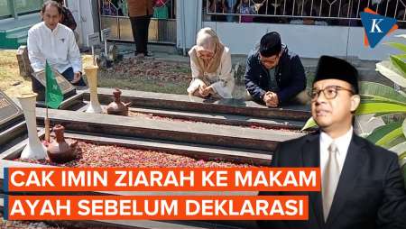 Momen Cak Imin Ziarah ke Makam Ayah Sebelum Deklarasi dengan Anies