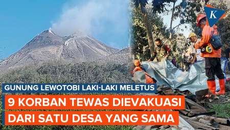 Gunung Lewotobi Meletus, Sembilan Korban Tewas Dievakuasi dari Desa yang Sama