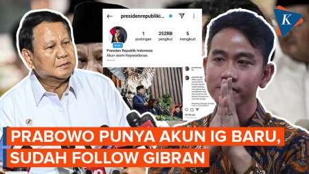 Prabowo Punya Akun IG Baru, Unggah Sumpah Jabatan dan Sudah Follow Gibran