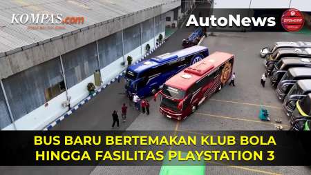 Bus Baru PO Putra Jaya Bertema Club Bola, Ada Fasilitas PlayStation