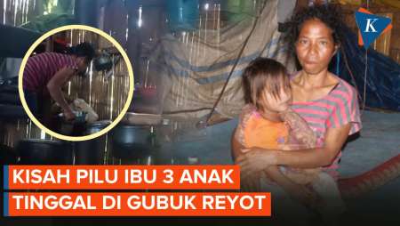 Kisah Maria Evin, Rawat 3 Anaknya di Gubuk Reyot Tanpa Listrik dan Susah Dapat Makan