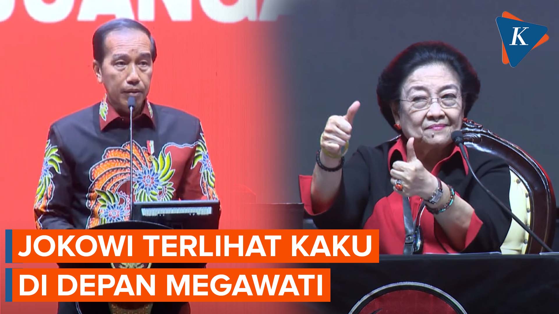 Tak Ada Canda, Jokowi Terlihat Kaku Saat Acara HUT PDI-P