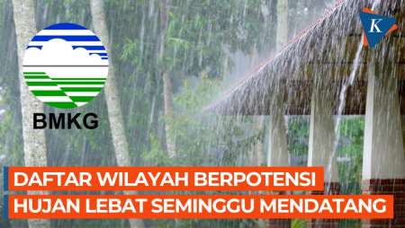 BMKG Rilis Daftar Wilayah Berpotensi Hujan Lebat Seminggu Ke Depan