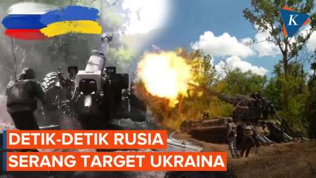 Detik-detik Militer Rusia Hantam Target-target Milik Ukraina