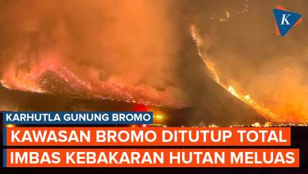 Kebakaran Makin Meluas, Kawasan Wisata Gunung Bromo Ditutup Total