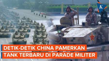 Momen Tank Terbaru China Lintasi Lapangan Tiananmen di Parade 