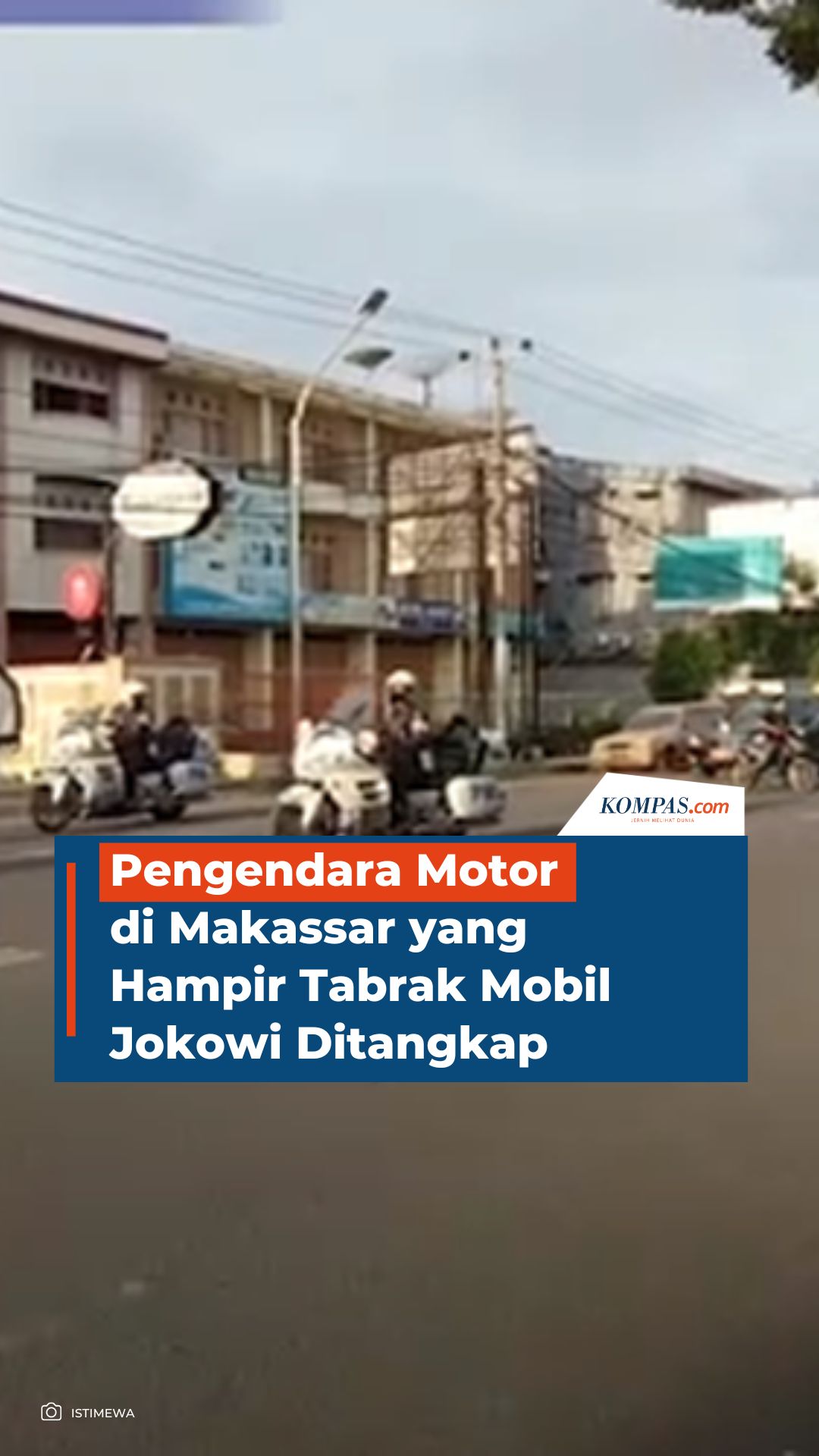 Pengendara Motor di Makassar yang Hampir Tabrak Mobil Jokowi Ditangkap