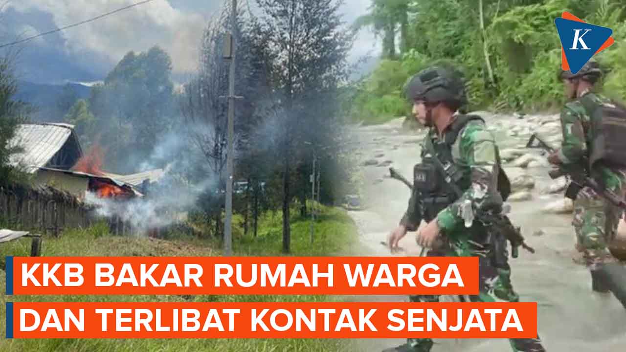 KKB Bakar Rumah dan Terlibat Kontak Senjata dengan TNI-Polri di Puncak Papua Pegunungan