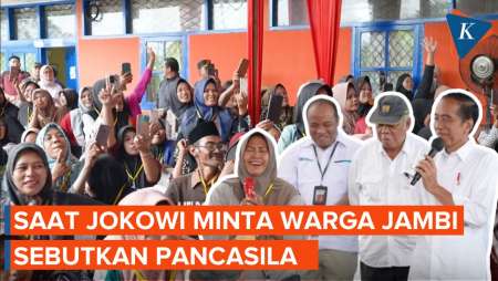 Momen Presiden Jokowi Minta Warga Jambi Sebutkan Pancasila