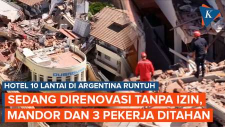 Penampakan Hotel 10 Lantai di Argentina Tiba-tiba Ambruk, Apa Penyebabnya?