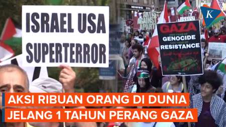 Jelang Setahun Perang Gaza, Warga di Dunia Demo Pro Palestina 