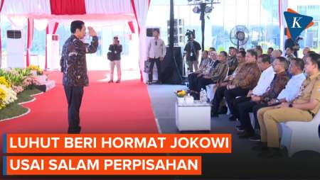 Momen Luhut Beri Hormat ke Jokowi Usai Sampaikan Salam Perpisahan