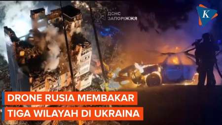 Ukraina Membara, Serangan Drone Rusia Membakar Permukiman, Puluhan Orang Tewas