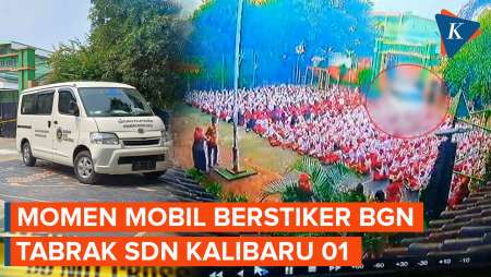 Detik-detik Mobil MBG Tabrak Siswa SDN Kalibaru 01 Cilincing