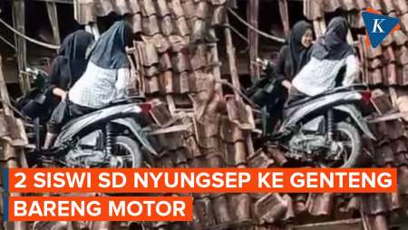 Niat Ngabuburit, 2 Siswi SD Malah Nyungsep di Genteng Bareng…