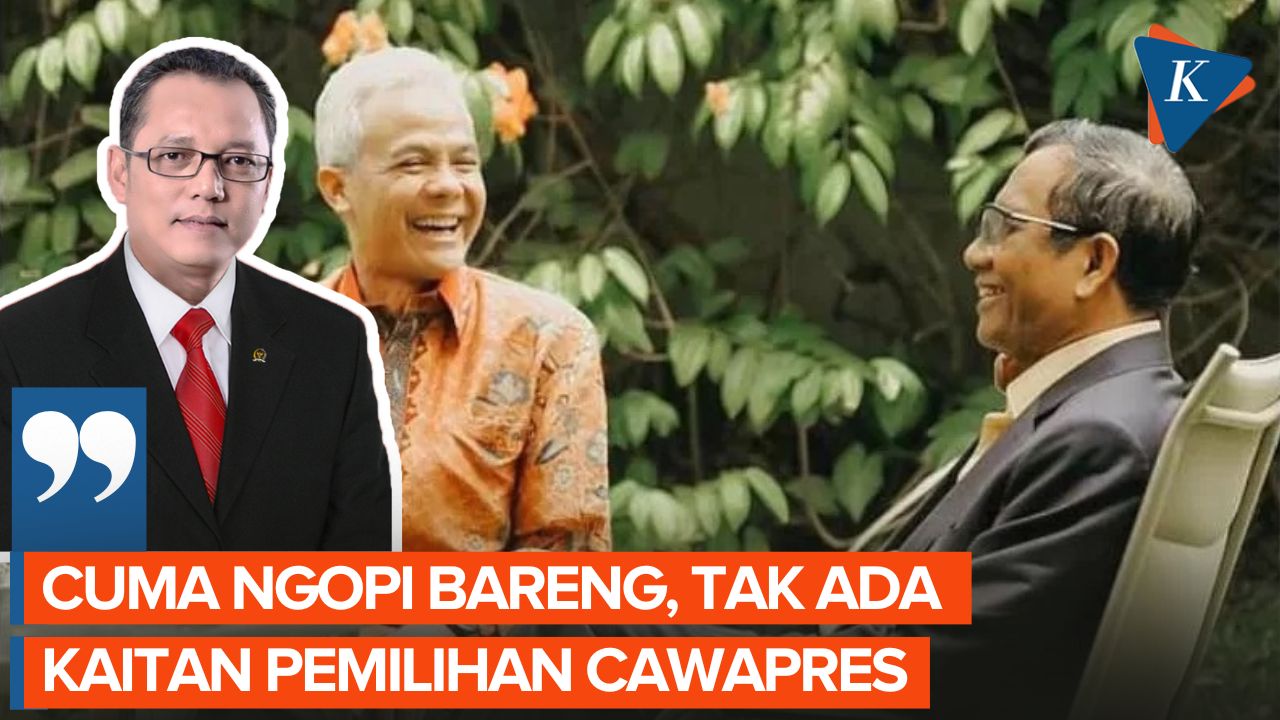 Mahfud MD Ngopi Bareng Ganjar, PDI-P Tegaskan Tak Bahas Pemilihan Cawapres