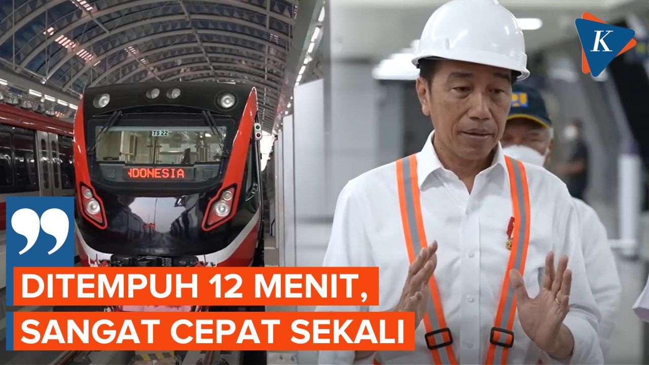 Kesan Jokowi Usai Jajal Kereta LRT Jabodebek