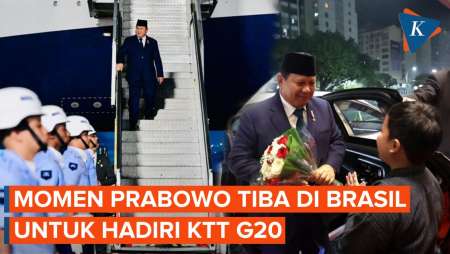 Detik-detik Presiden Prabowo Tiba di Brasil untuk Menghadiri KTT G20