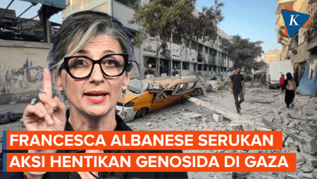 Pelapor Khusus PBB Francesca Albanese Serukan Aksi Hentikan Genosida Israel di Gaza