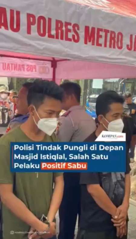 Polisi Tindak Pungli di Depan Masjid Istiqlal, Salah Satu Pelaku Positif Narkoba