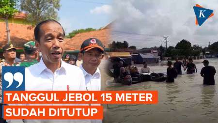 Tinjau Banjir Demak, Jokowi Pastikan Tanggul yang Jebol Sudah Ditutup