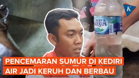 Penampakan Air Sumur di Kediri yang Tercemar, Berubah Keruh dan Bau Menyengat seperti BBM