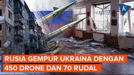 Rusia Bombardir Ukraina Jelang Perundingan, Tembakkan 450 Drone Dan 70 Rudal