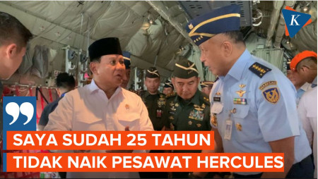 Cerita Prabowo Jajal Pesawat Super Hercules Baru, Keliling Langit Jakarta 