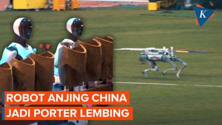 Canggih! Robot Anjing China Angkut Lembing Atlet Di Pesta Olahraga Nasional 2025