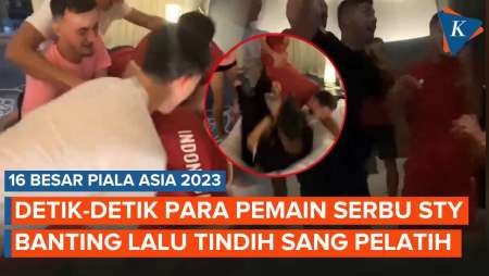 Kegembiraan Shin Tae-yong Bersama Skuad Asuhannya di Penginapan Usai Lolos ke 16 Besar Piala Asia