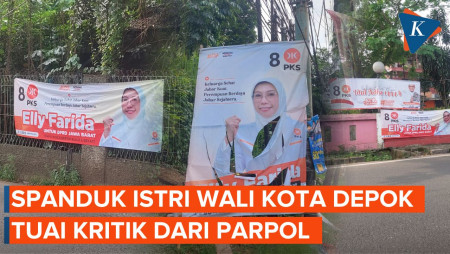 Spanduk Istri Wali Kota Depok Bertebaran di Tengah Larangan Atribut…