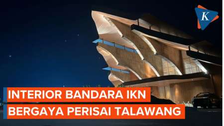 Tampilan Interior Bandara IKN Bergaya Perisai Talawang