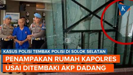 Kondisi Rumah Kapolres Solok Selatan yang Ditembaki AKP Dadang Pembunuh AKP Ulil, Kaca Pecah