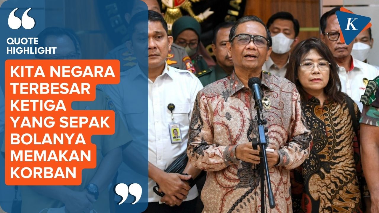 Mahfud MD Sebut Indonesia Negara Ketiga dengan Korban Jiwa Terbanyak Tragedi Sepakbola