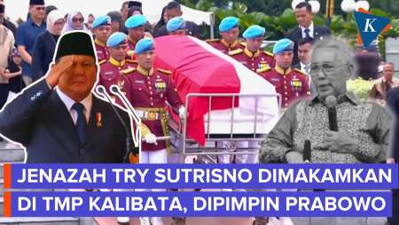Jenazah Try Sutrisno Tiba Di TMP Kalibata, Pemakaman Dipimpin Langsung Prabowo