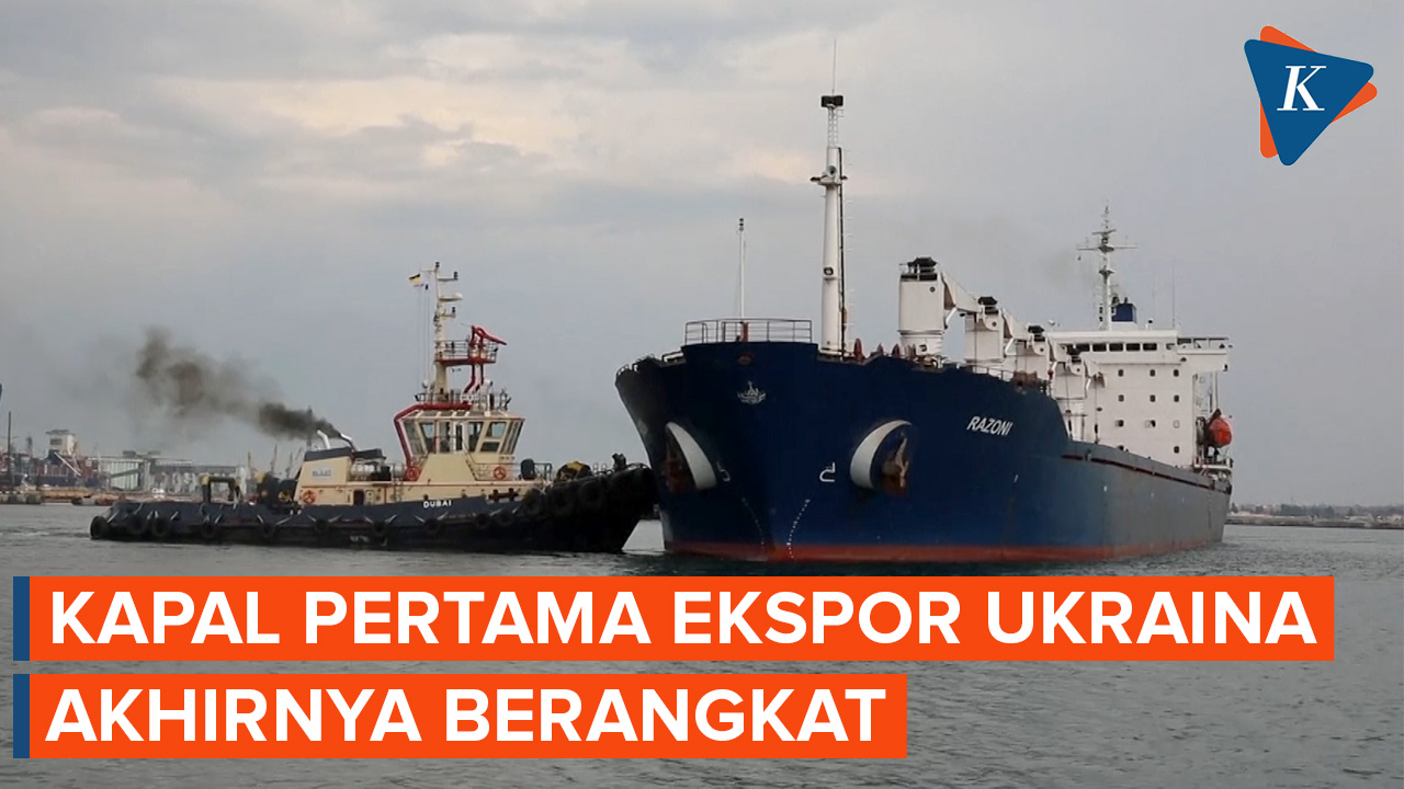 Kapal Pertama Pengangkut Biji-bijian Tinggalkan Pelabuhan Ukraina