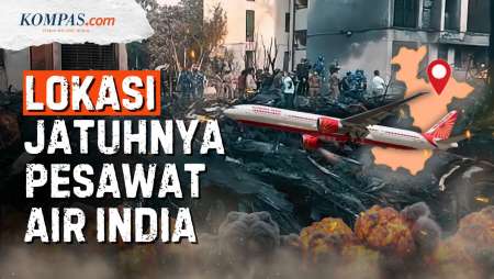 Titik Jatuhnya Pesawat Air India hingga Meledak Tewaskan Ratusan Orang