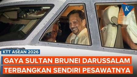Sultan Brunei Terbangkan Sendiri Pesawatnya Ke KTT ASEAN 2026