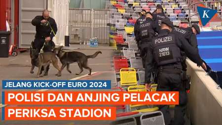 Euro 2024 Digelar Mulai Malam Ini, Polisi dan Anjing Pelacak Periksa Stadion
