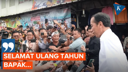 Momen Jokowi Dengar Kekompakan Awak Media Beri Ucapan Selamat Ulang…