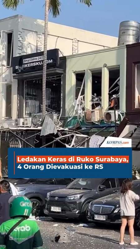 Ledakan Keras di Ruko Surabaya, 4 Orang Dievakuasi ke RS